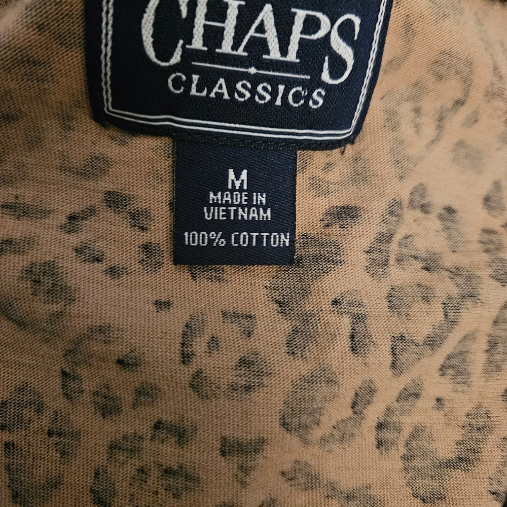 Chaps Classics Like New Animal Print Button Down … - image 3